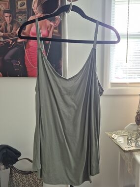 Torrid Olive Green Slip Tank with Adjustable Straps